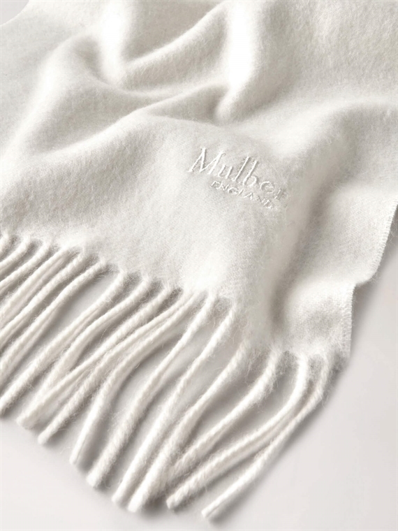 Mulberry Cashmere Scarf Cream Cashmere